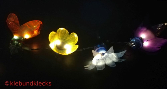 Lichterkette aus PET-Flaschen