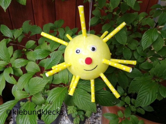 Sonne aus Styroporkugel