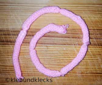 gestrickte Wurstkette 