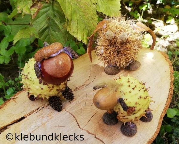 Herbstmännchen aus Naturmaterialien