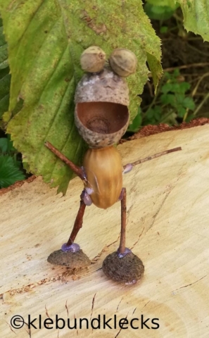 Herbstmännchen aus Naturmaterialien