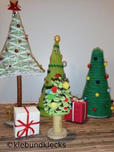 gebastelte Weihnachtsbäume