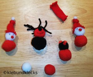 Krampus und Nikolaus aus Pompons