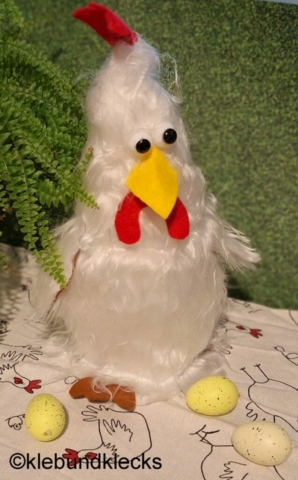 Huhn aus Langhaarplüsch
