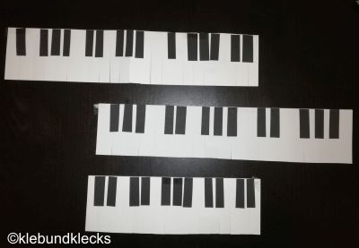 Klaviertastatur aus Papier