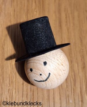 Kopf und Hut des Kaminkehrers