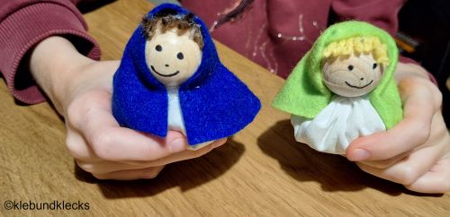 Krippen-Figuren aus Reissäckchen