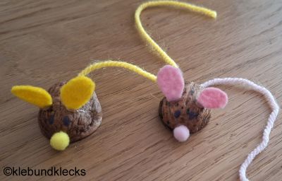 selbstgebastelte Mäuse für Fang die Maus