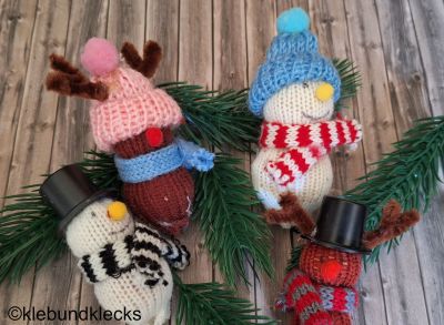 Strickschlauchschmuck für Weihnchten