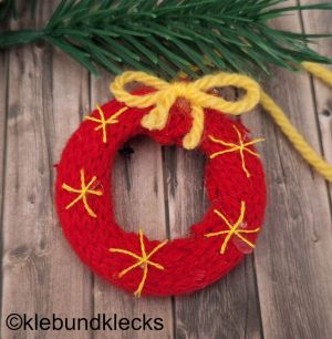 Strickschlauchring mit Sternen