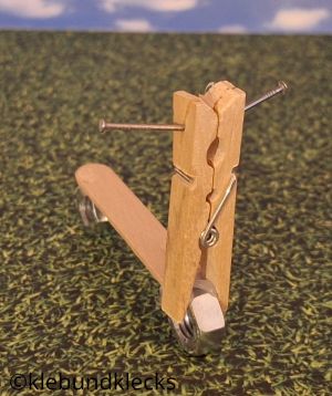 Roller aus Wäscheklammer