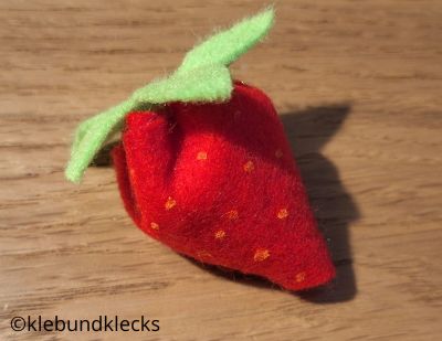 Erdbeeren aus Filz
