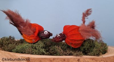 Vögel aus Naturmaterialien